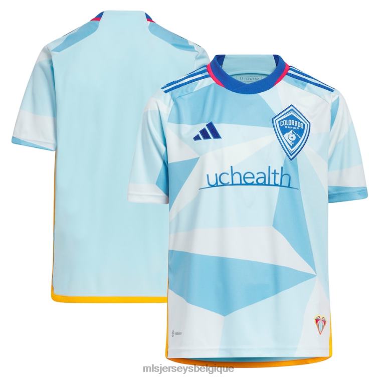 MLS Jerseys enfants maillot réplique adidas colorado rapids bleu clair 2023 new day kit J8822361