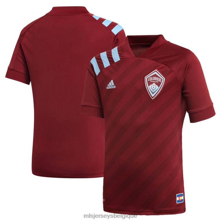 MLS Jerseys enfants maillot réplique primaire colorado rapids adidas bordeaux 2021 J88221230