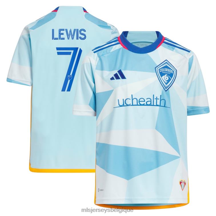 MLS Jerseys enfants maillot réplique colorado rapids jonathan lewis adidas bleu clair 2023 new day kit J88221163