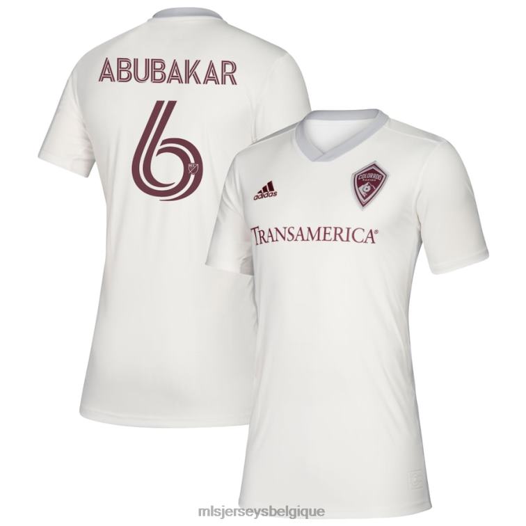 MLS Jerseys enfants maillot réplique secondaire colorado rapids lalas abubakar adidas blanc 2020 J88221384