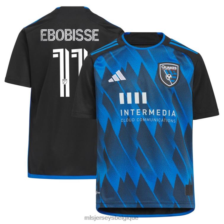 MLS Jerseys enfants tremblements de terre de san jose jeremy ebobisse maillot adidas bleu 2023 active faute maillot réplique J8822788