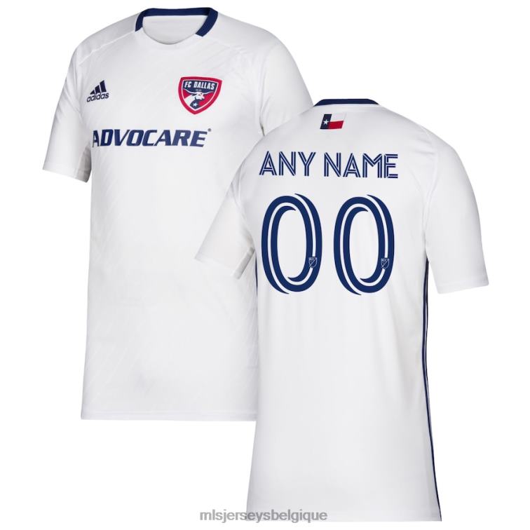 MLS Jerseys enfants maillot réplique personnalisé secondaire fc dallas adidas blanc 2020 J88221373