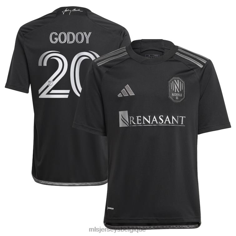 MLS Jerseys enfants nashville sc anibal godoy adidas noir 2023 homme en noir kit réplique maillot de joueur J8822929