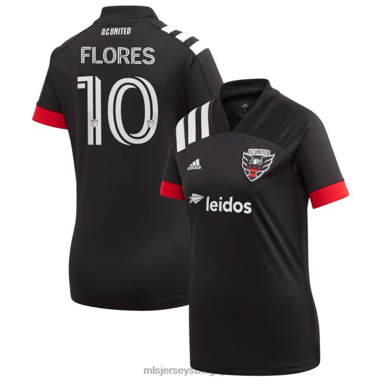 MLS Jerseys femmes d.c. maillot réplique primaire 2020 adidas noir edison flores United J88221505
