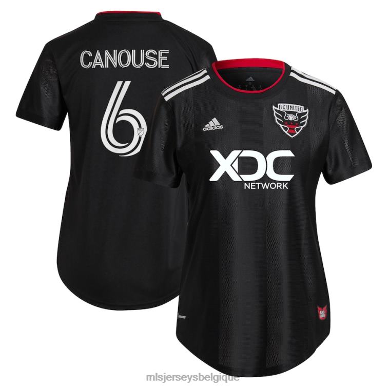 MLS Jerseys femmes d.c. maillot de joueur réplique United Russell Canouse adidas noir 2022 kit noir et rouge J88221515