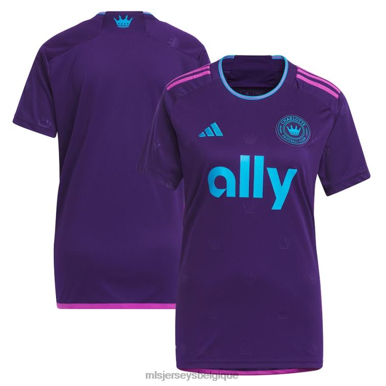 MLS Jerseys femmes maillot réplique du kit joyau de la couronne 2023 charlotte fc adidas violet J882227