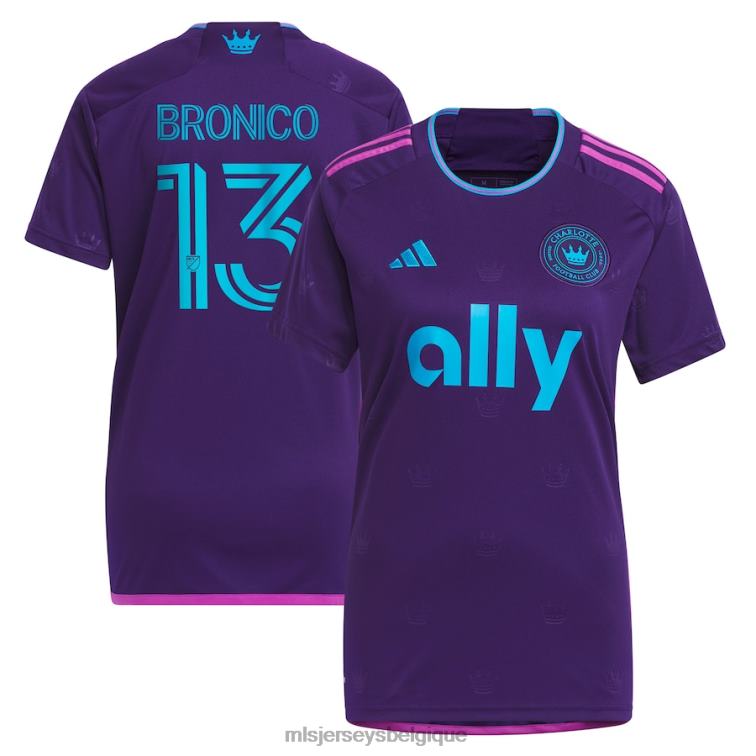 MLS Jerseys femmes maillot réplique charlotte fc brandt bronico adidas violet 2023 Crown Jewel Kit J88221244