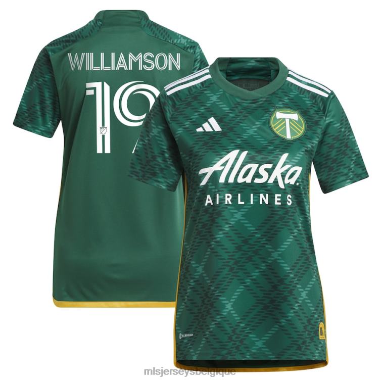 MLS Jerseys femmes maillot réplique portland Timbers Eryk Williamson adidas vert 2023 Portland Plaid Kit J88221372