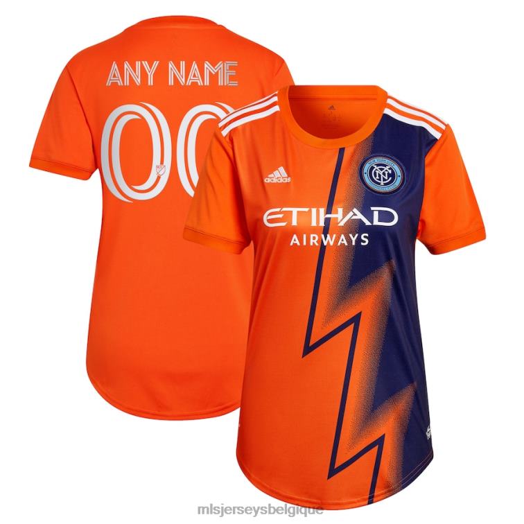 MLS Jerseys femmes maillot personnalisé réplique new york city fc adidas orange 2022 the volt kit J8822953