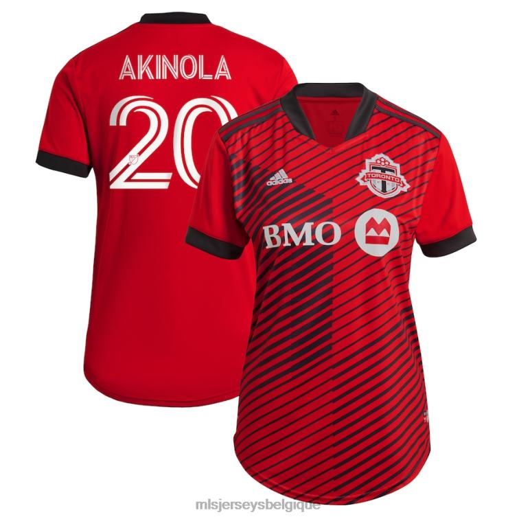 MLS Jerseys femmes toronto fc ayo akinola adidas rouge 2021 a41 réplique maillot de joueur J88221253