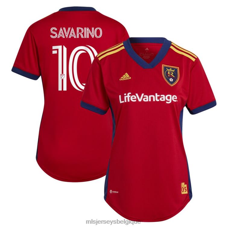 MLS Jerseys femmes Real Salt Lake Jefferson Savarino adidas rouge 2023 The Believe Kit réplique maillot de joueur J88221181