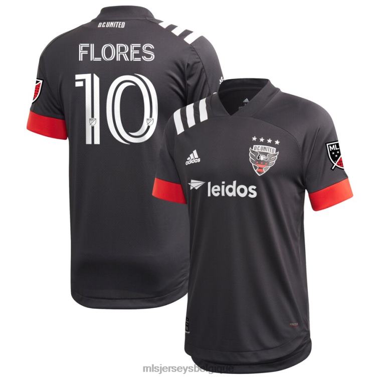 MLS Jerseys Hommes d.c. maillot authentique edison flores adidas noir 2020 primaire J88221375