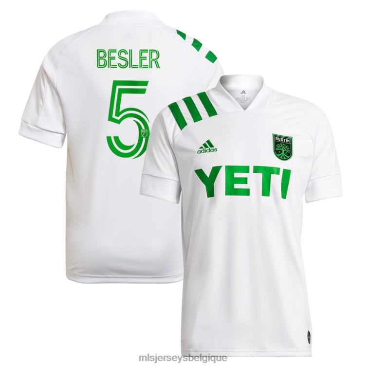 MLS Jerseys Hommes maillot austin fc matt besler adidas blanc 2021 légendes réplique maillot J88221449