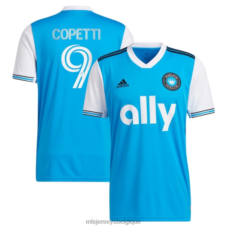 MLS Jerseys Hommes charlotte fc enzo copetti adidas bleu 2023 maillot de joueur réplique nouvellement créé J88221087