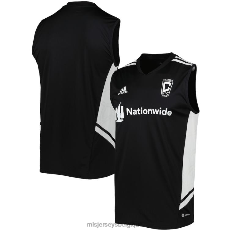 MLS Jerseys Hommes maillot d'entraînement sans manches columbus crew adidas noir/blanc J8822747