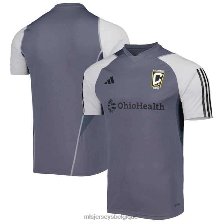 MLS Jerseys Hommes maillot d'entraînement sur le terrain columbus crew adidas gris 2023 J8822700