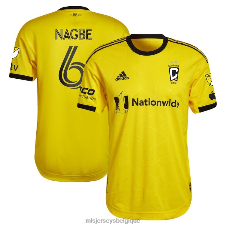MLS Jerseys Hommes columbus crew darlington nagbe adidas jaune 2023 gold standard kit maillot de joueur authentique J88221167