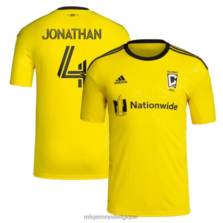 MLS Jerseys Hommes Columbus Crew Jonathan Mensah adidas jaune 2022 gold standard kit réplique maillot de joueur J88221387