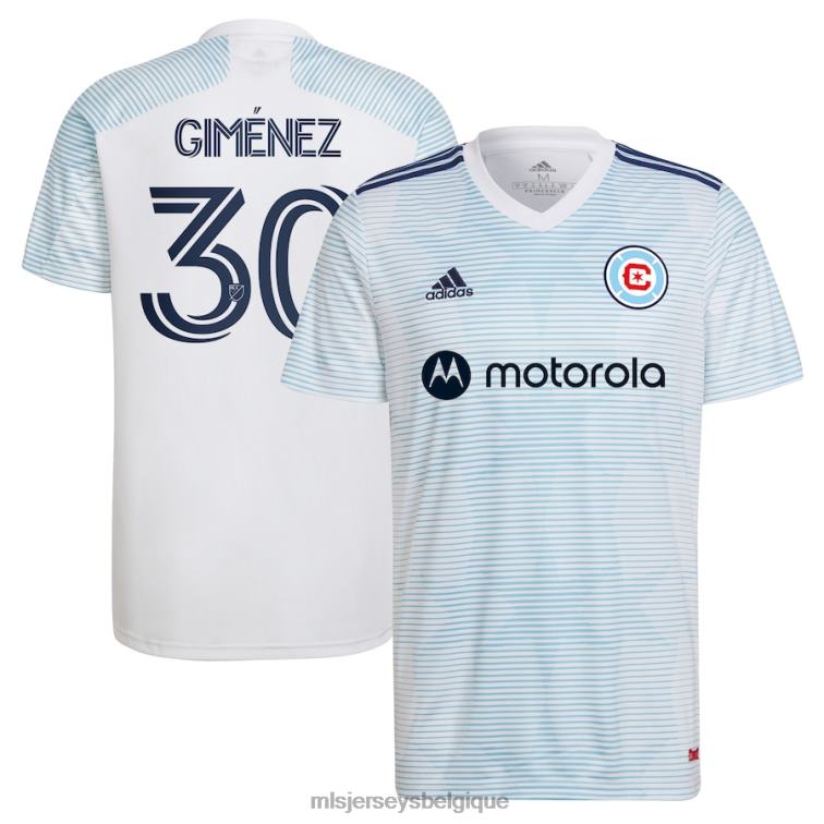MLS Jerseys Hommes maillot de joueur réplique chicago fire gaston gimenez adidas blanc 2022 kit Lakefront J88221376