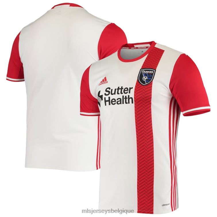 MLS Jerseys Hommes maillot adidas réplique extérieur des tremblements de terre de san jose blanc J8822828
