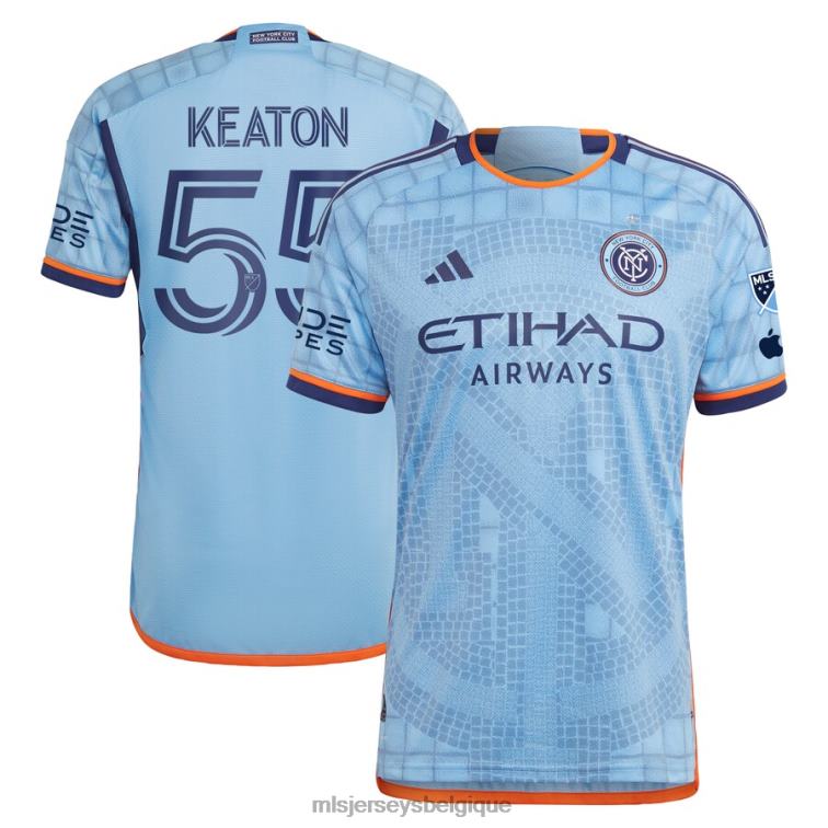 MLS Jerseys Hommes maillot authentique new york city fc keaton park adidas bleu clair 2023 le kit interboro J8822780