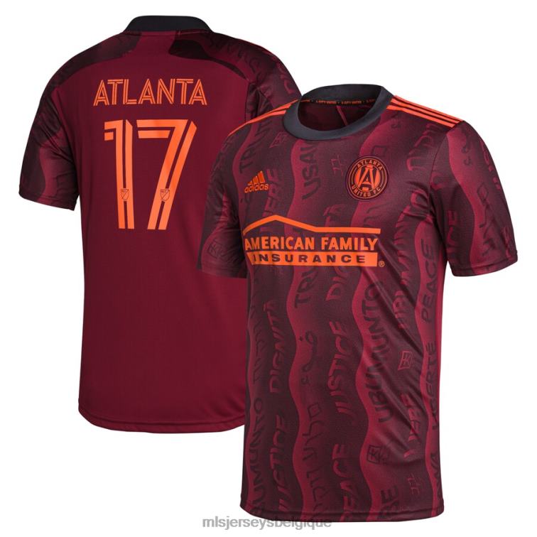 MLS Jerseys Hommes maillot de joueur réplique atlanta united fc supporters adidas marron 2021 unity J8822885