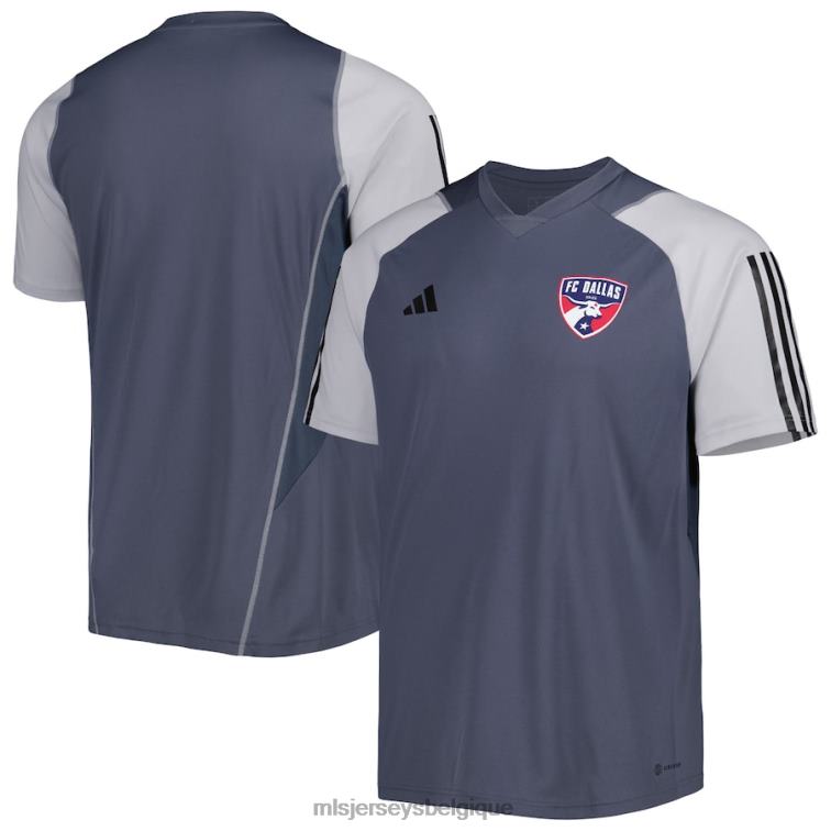 MLS Jerseys Hommes maillot d'entraînement sur le terrain fc dallas adidas gris 2023 J8822432