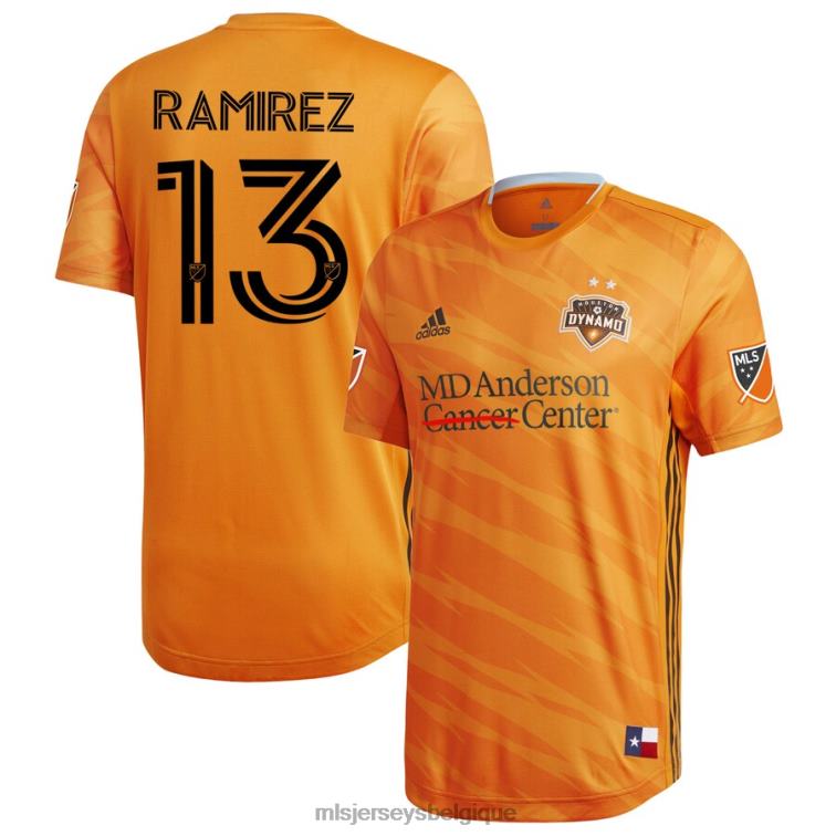 MLS Jerseys Hommes Houston Dynamo Christian Ramirez adidas orange 2020 maillot de joueur authentique primaire J88221271
