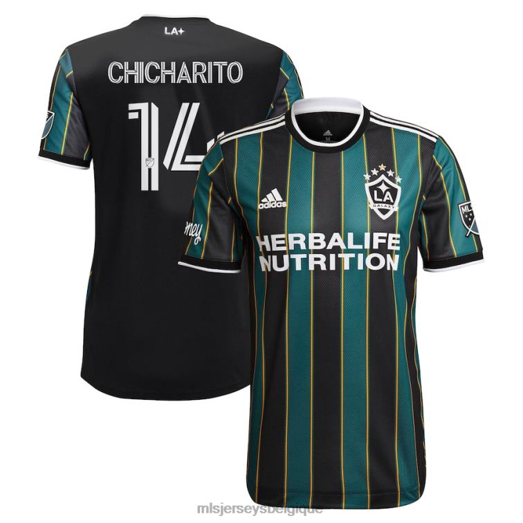 MLS Jerseys Hommes la galaxy chicharito adidas noir 2021 le kit communautaire la galaxy maillot de joueur authentique J8822355