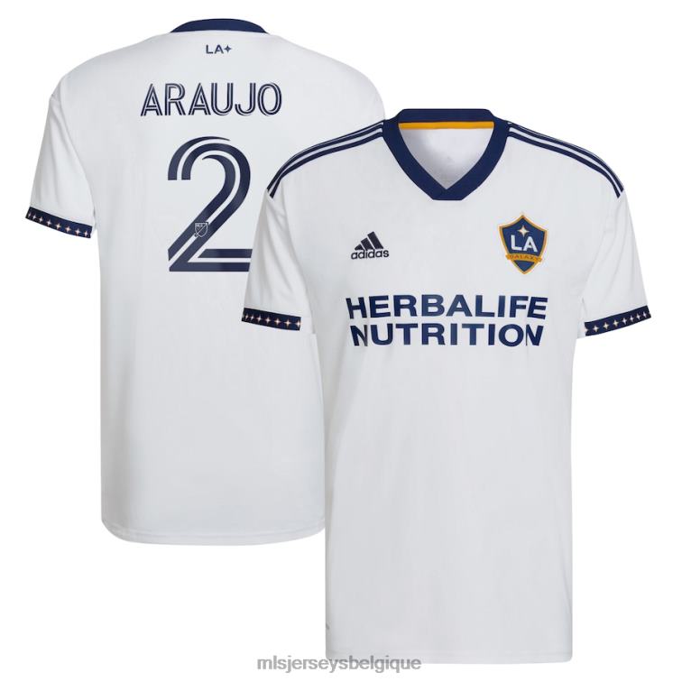 MLS Jerseys Hommes la galaxy julian araujo adidas blanc 2022 city of dream kit réplique maillot de joueur J88221222
