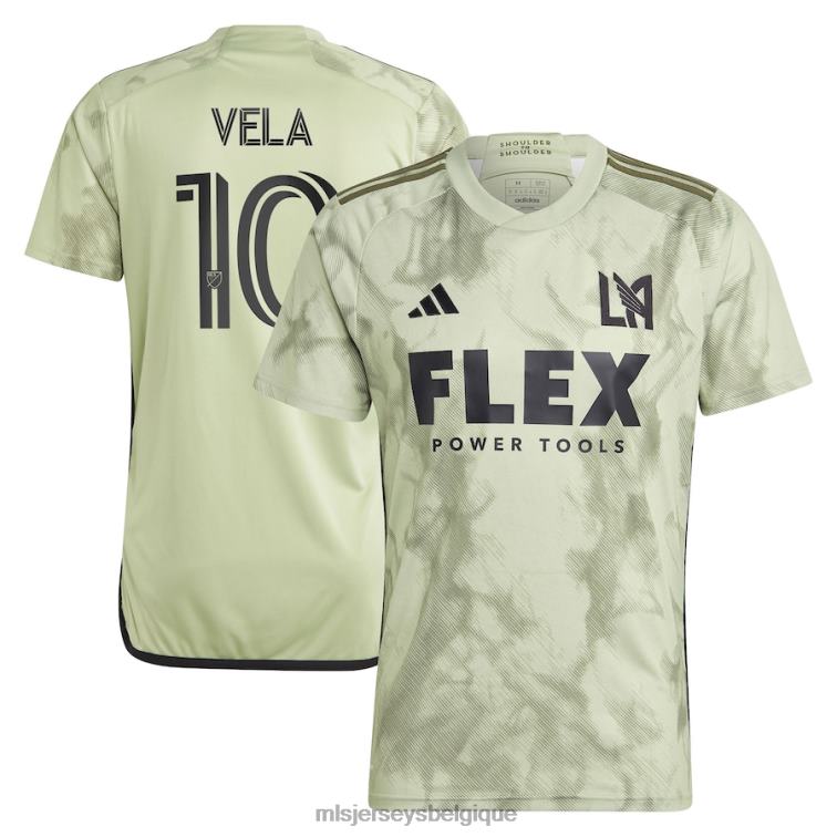 MLS Jerseys Hommes maillot de joueur réplique lafc carlos vela adidas vert 2023 écran de fumée J8822260