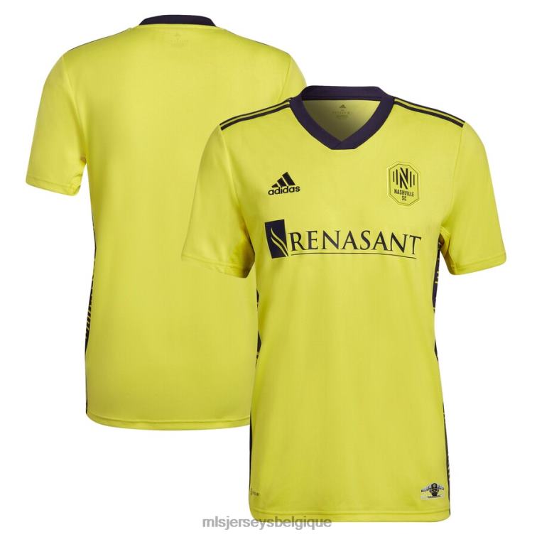 MLS Jerseys Hommes nashville sc adidas jaune 2022 le kit de retour réplique maillot vierge J8822177