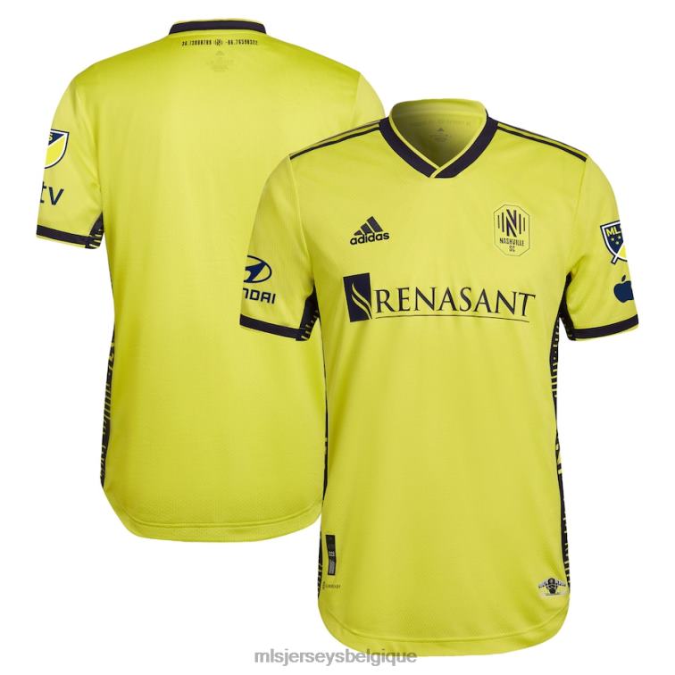 MLS Jerseys Hommes nashville sc adidas jaune 2023 le kit de retour maillot authentique J882299