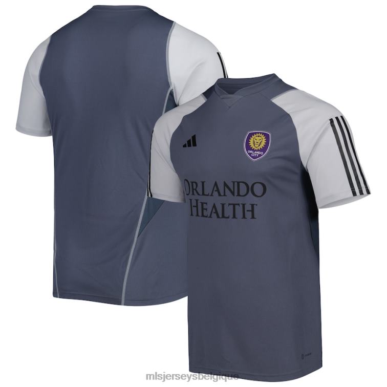 MLS Jerseys Hommes maillot d'entraînement sur le terrain orlando city sc adidas gris 2023 J8822256